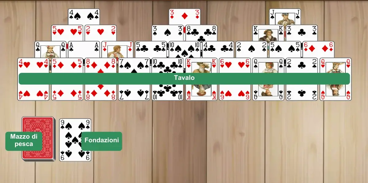 Configurazione di Tri Peaks Solitaire